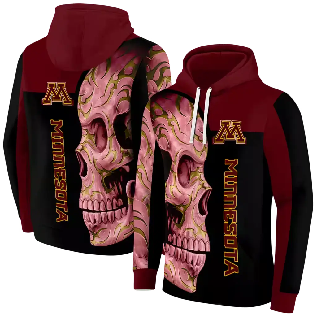 minnesota golden gophers skull motif maroon black hoodie fashion forward minnesota golden gophers skull motif maroon black hoodie fashion forward