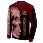 minnesota golden gophers skull motif maroon black hoodie best selling