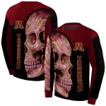 minnesota golden gophers skull motif maroon black hoodie best selling
