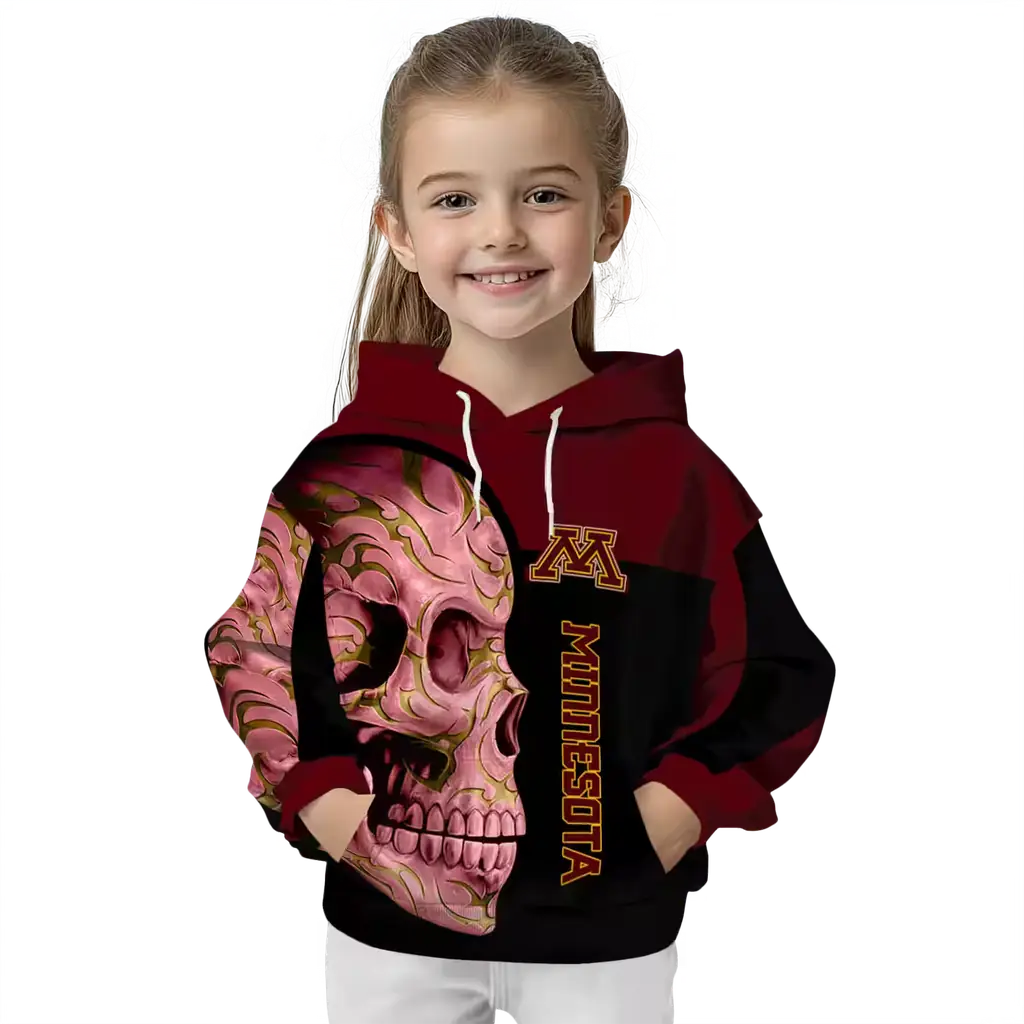 minnesota golden gophers skull motif maroon black hoodie top rated minnesota golden gophers skull motif maroon black hoodie top rated