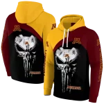 minnesota golden gophers skull punisher gold black hoodie best selling