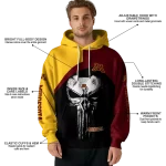 minnesota golden gophers skull punisher gold black hoodie best selling