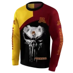 minnesota golden gophers skull punisher gold black hoodie best selling