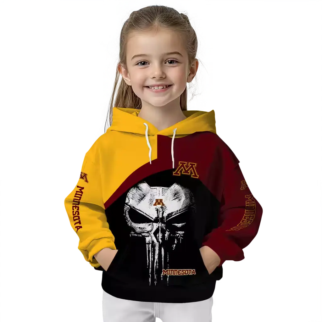 minnesota golden gophers skull punisher gold black hoodie top rated minnesota golden gophers skull punisher gold black hoodie top rated