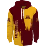 minnesota golden gophers splatter effect maroon hoodie best selling