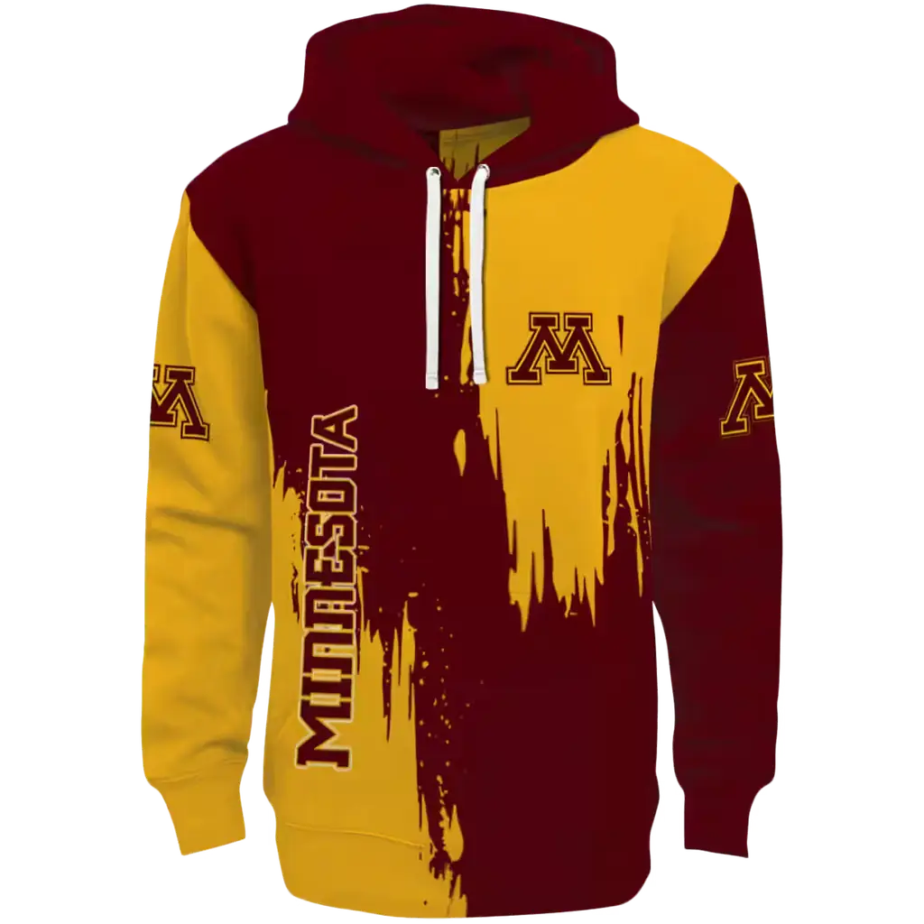minnesota golden gophers splatter effect maroon hoodie best selling minnesota golden gophers splatter effect maroon hoodie best selling