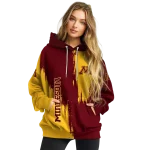 minnesota golden gophers splatter effect maroon hoodie best selling