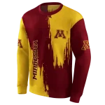 minnesota golden gophers splatter effect maroon hoodie best selling