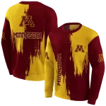 minnesota golden gophers splatter effect maroon hoodie best selling
