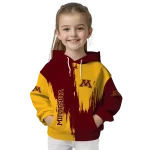 minnesota golden gophers splatter effect maroon hoodie best selling