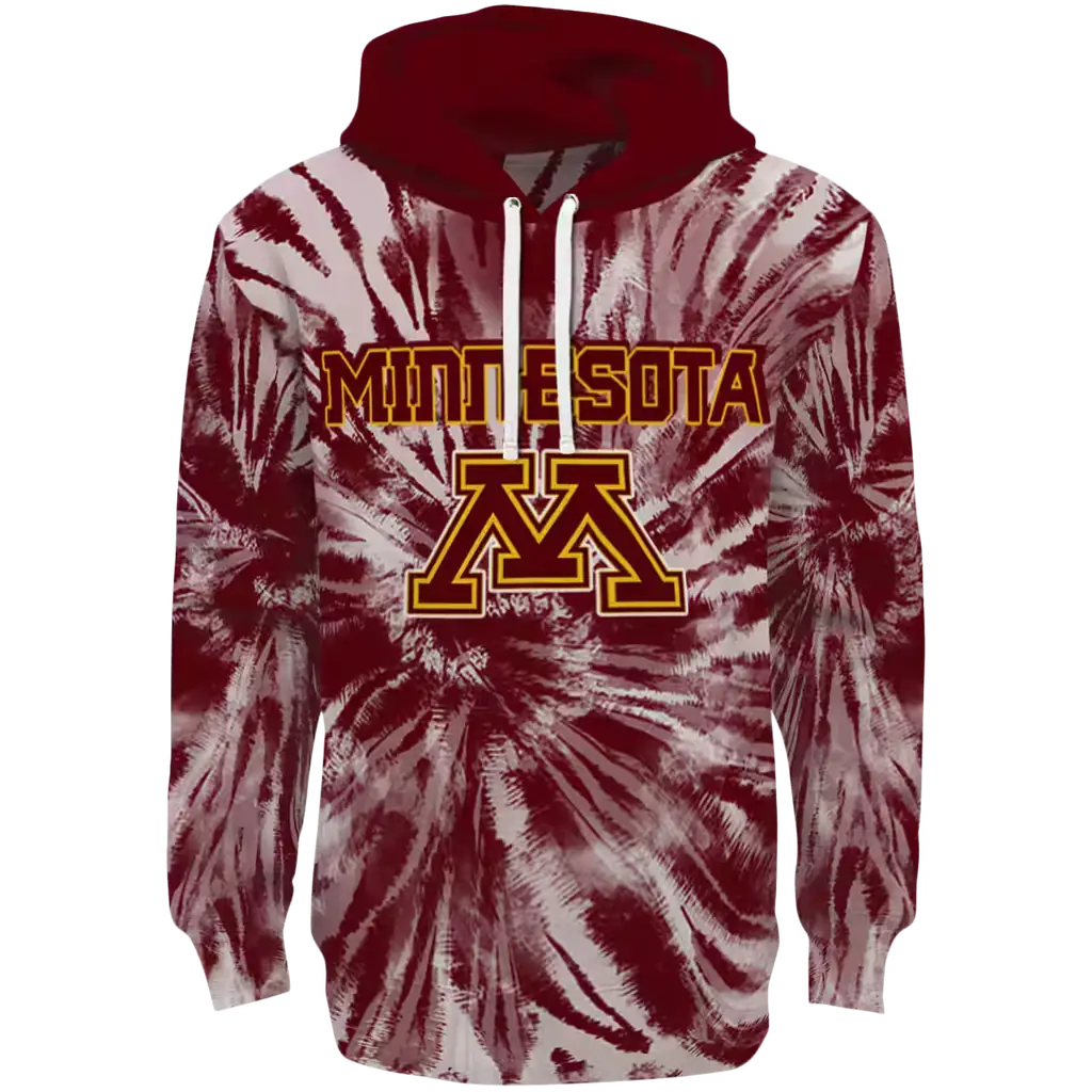 minnesota golden gophers tie dye pattern maroon hoodie best selling minnesota golden gophers tie dye pattern maroon hoodie best selling