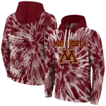 minnesota golden gophers tie dye pattern maroon hoodie best selling