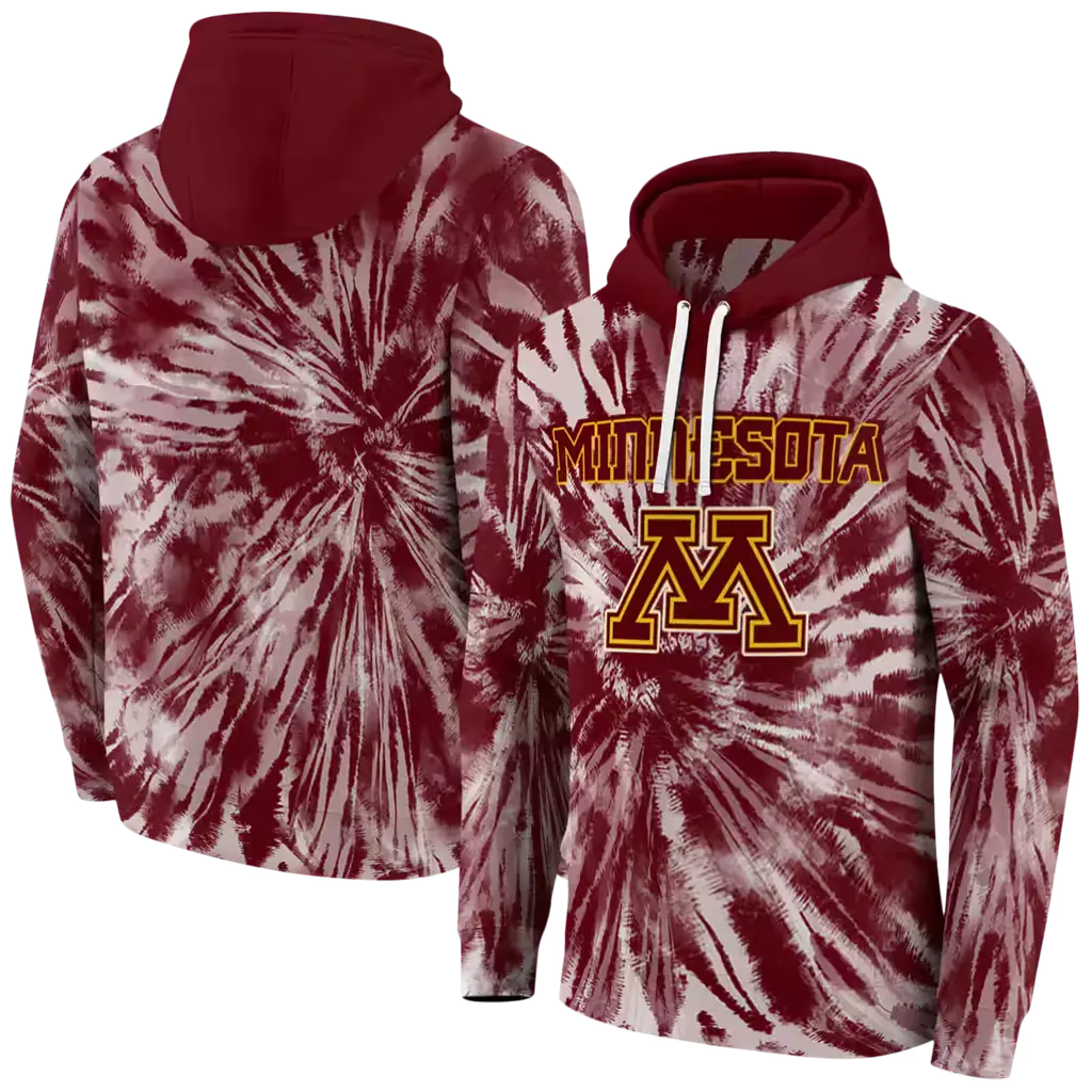 minnesota golden gophers tie dye pattern maroon hoodie fashion forward minnesota golden gophers tie dye pattern maroon hoodie fashion forward