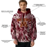 minnesota golden gophers tie dye pattern maroon hoodie best selling