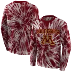 minnesota golden gophers tie dye pattern maroon hoodie best selling