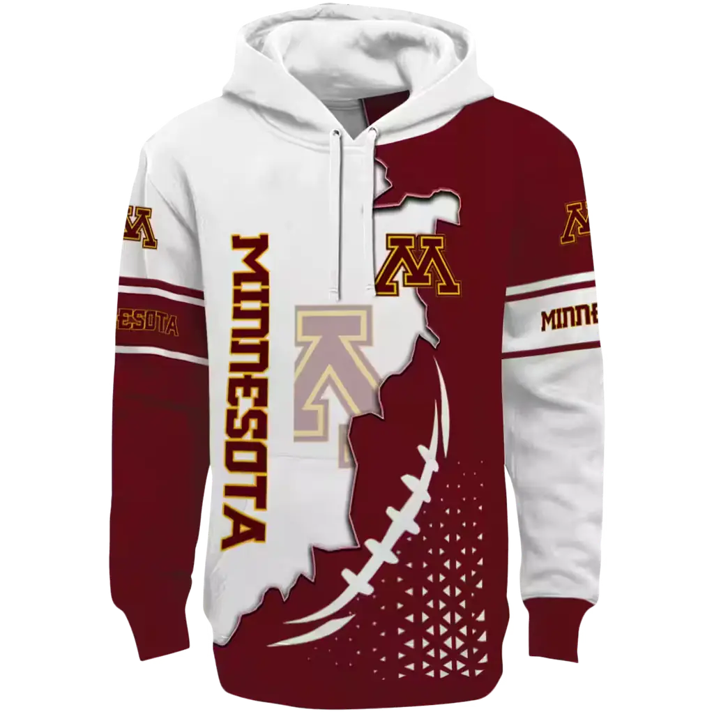 minnesota golden gophers triangular pattern maroon white hoodie best selling minnesota golden gophers triangular pattern maroon white hoodie best selling