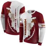 minnesota golden gophers triangular pattern maroon white hoodie best selling
