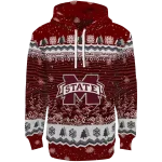 mississippi state bulldogs christmas trees maroon hoodie best selling