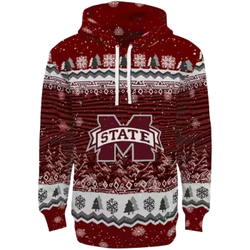mississippi state bulldogs christmas trees maroon hoodie best selling