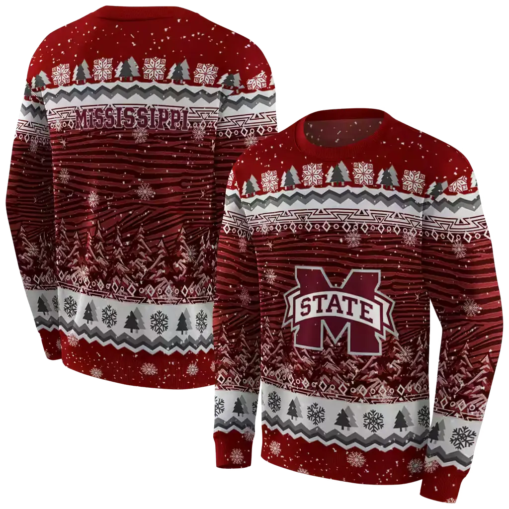 mississippi state bulldogs christmas trees maroon hoodie premium grade mississippi state bulldogs christmas trees maroon hoodie premium grade