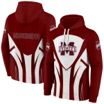 mississippi state bulldogs concentric lines maroon black hoodie best selling
