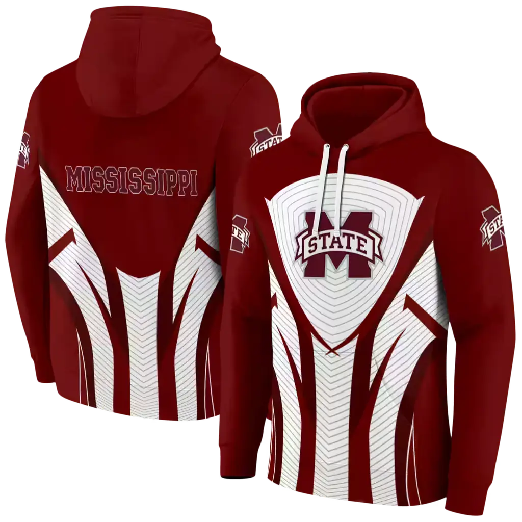 mississippi state bulldogs concentric lines maroon black hoodie fashion forward mississippi state bulldogs concentric lines maroon black hoodie fashion forward