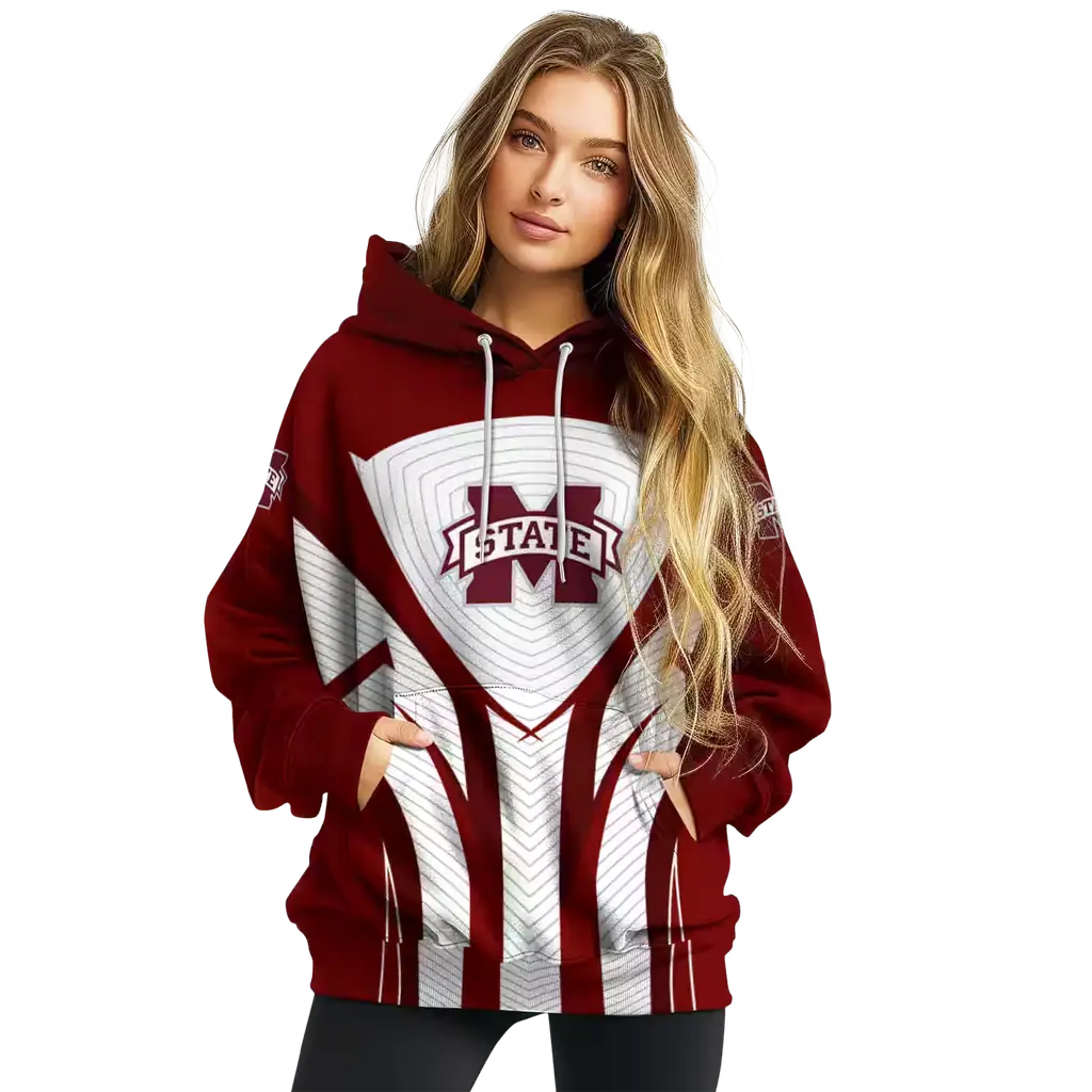 mississippi state bulldogs concentric lines maroon black hoodie high quality mississippi state bulldogs concentric lines maroon black hoodie high quality