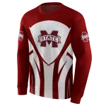 mississippi state bulldogs concentric lines maroon black hoodie best selling