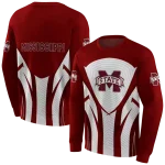 mississippi state bulldogs concentric lines maroon black hoodie best selling