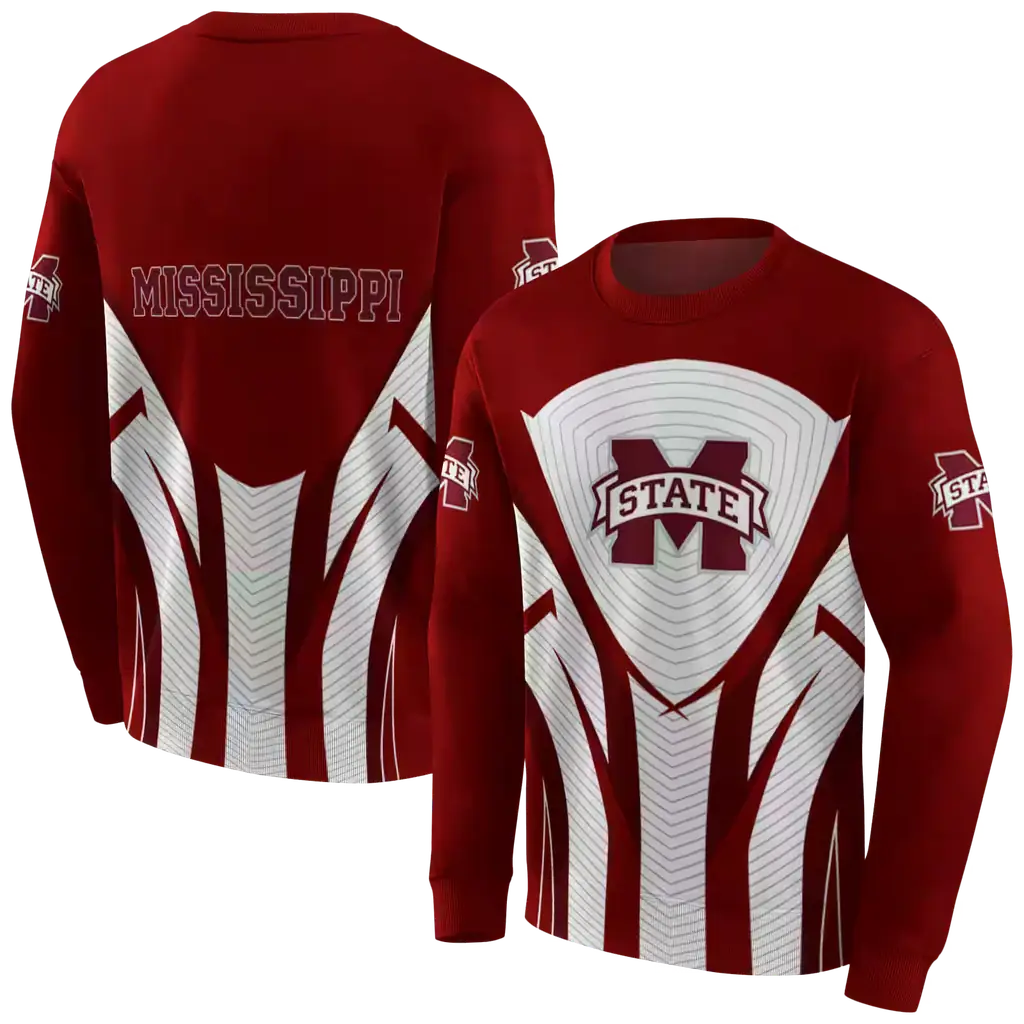 mississippi state bulldogs concentric lines maroon black hoodie premium grade mississippi state bulldogs concentric lines maroon black hoodie premium grade