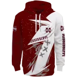 mississippi state bulldogs dynamic slash maroon white hoodie best selling