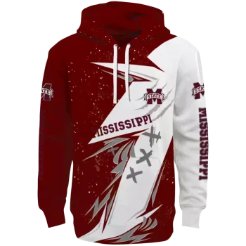 mississippi state bulldogs dynamic slash maroon white hoodie best selling