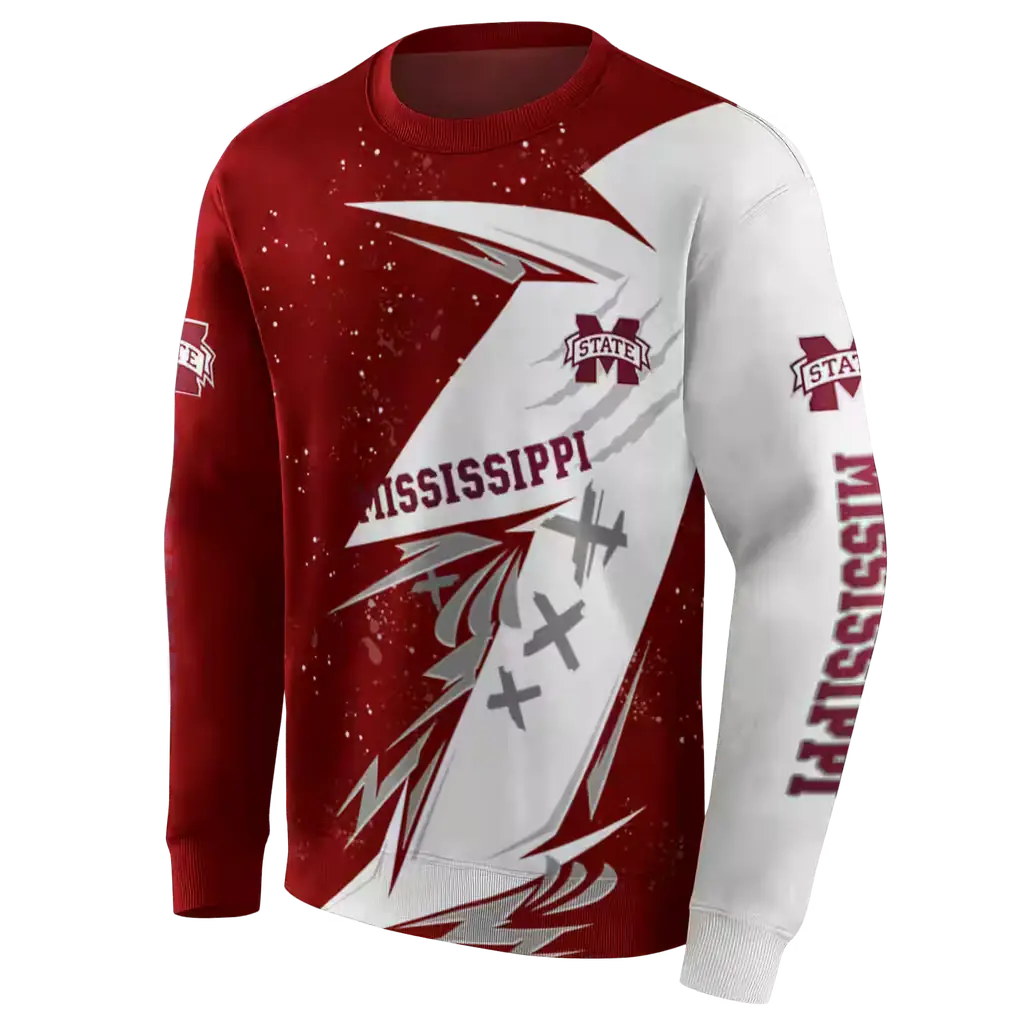 mississippi state bulldogs dynamic slash maroon white hoodie new arrival mississippi state bulldogs dynamic slash maroon white hoodie new arrival
