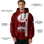 mississippi state bulldogs football heartbeat maroon hoodie best selling