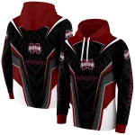 mississippi state bulldogs futuristic pattern maroon black hoodie best selling
