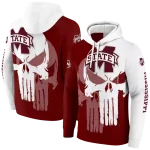 mississippi state bulldogs graphic punisher maroon white hoodie best selling