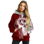 mississippi state bulldogs graphic punisher maroon white hoodie best selling