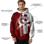 mississippi state bulldogs graphic punisher maroon white hoodie best selling