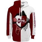 mississippi state bulldogs heartbeat graphic maroon hoodie best selling