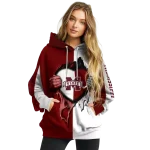 mississippi state bulldogs heartbeat graphic maroon hoodie best selling