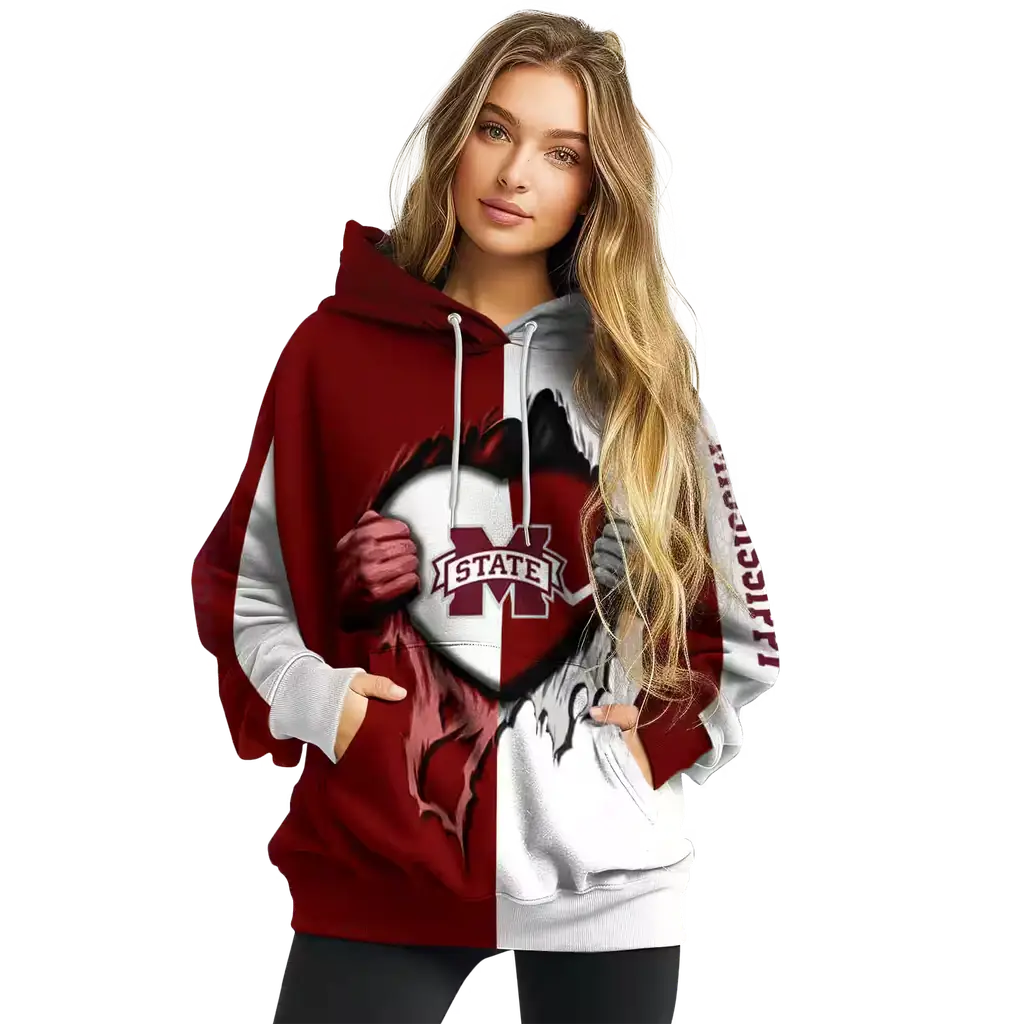 mississippi state bulldogs heartbeat graphic maroon hoodie high quality mississippi state bulldogs heartbeat graphic maroon hoodie high quality