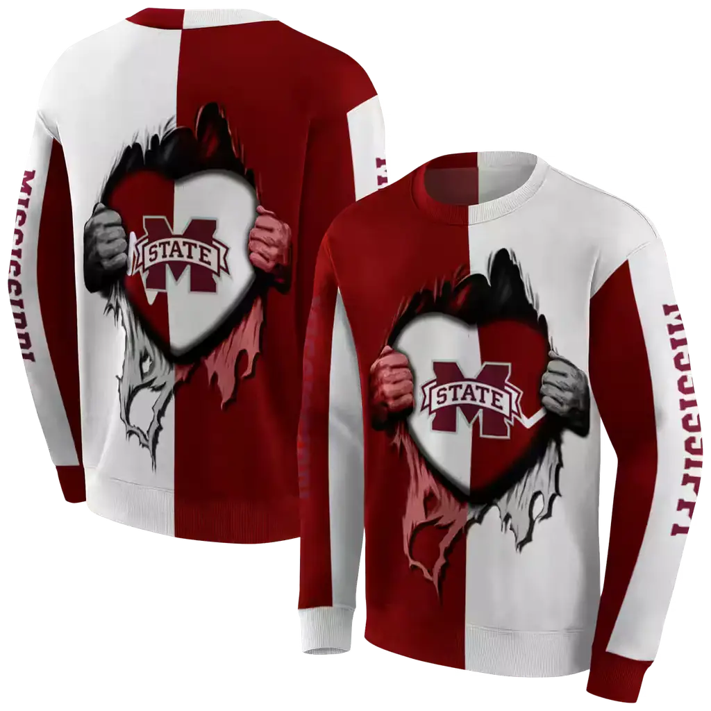 mississippi state bulldogs heartbeat graphic maroon hoodie premium grade mississippi state bulldogs heartbeat graphic maroon hoodie premium grade
