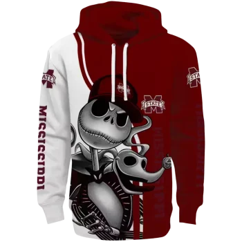 mississippi state bulldogs jack skellington maroon hoodie best selling