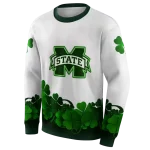 mississippi state bulldogs lucky motif white green hoodie best selling