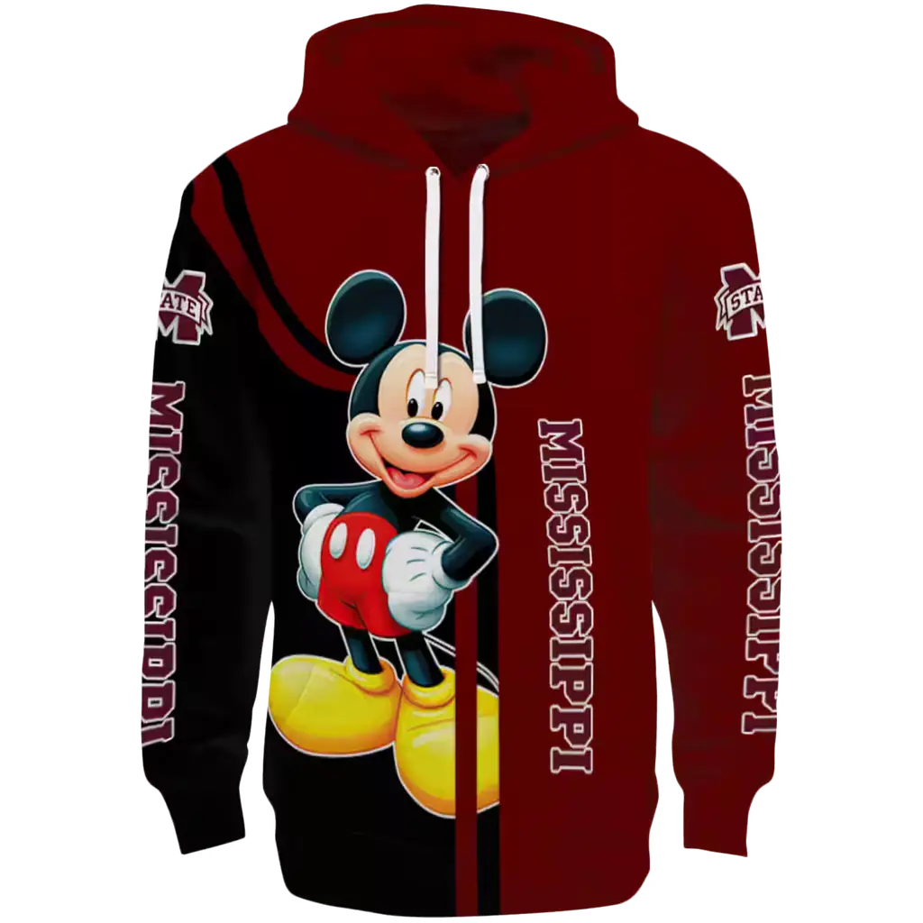 mississippi state bulldogs mickey mouse maroon black hoodie best selling mississippi state bulldogs mickey mouse maroon black hoodie best selling
