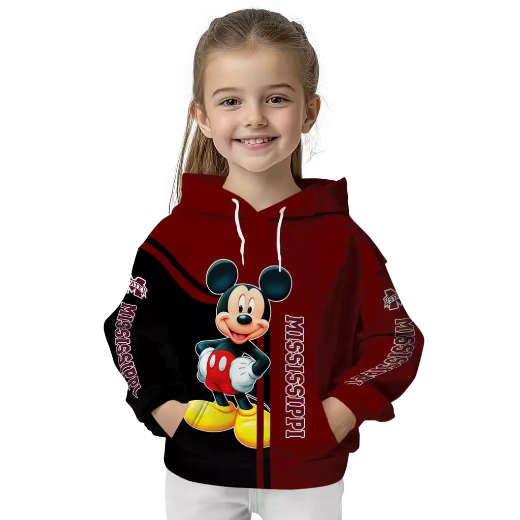 mississippi state bulldogs mickey mouse maroon black hoodie top rated mississippi state bulldogs mickey mouse maroon black hoodie top rated