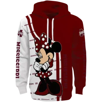 mississippi state bulldogs minnie mouse maroon hoodie best selling