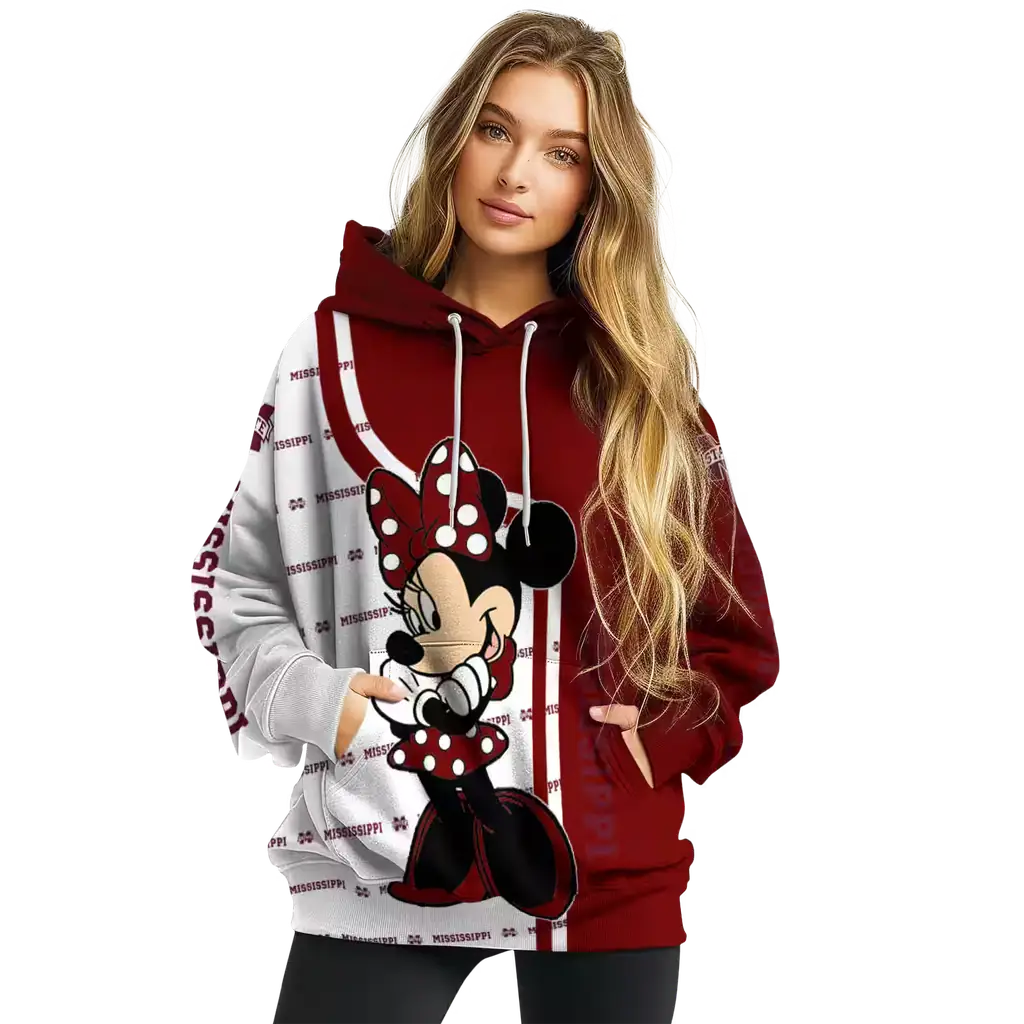 mississippi state bulldogs minnie mouse maroon hoodie high quality mississippi state bulldogs minnie mouse maroon hoodie high quality