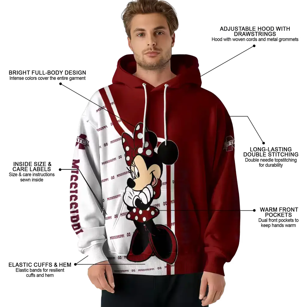 mississippi state bulldogs minnie mouse maroon hoodie latest model mississippi state bulldogs minnie mouse maroon hoodie latest model