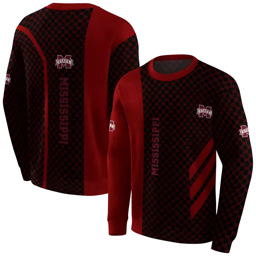 mississippi state bulldogs monogram pattern maroon hoodie premium grade mississippi state bulldogs monogram pattern maroon hoodie premium grade